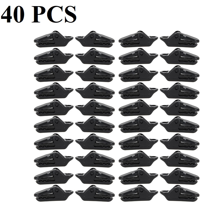 10-100pcs Selling Tents Awning Wind Rope Clamp Awnings Plastic Tents Accessories Outdoor Camping Windproof Tent Crocodile Clip: Yellow