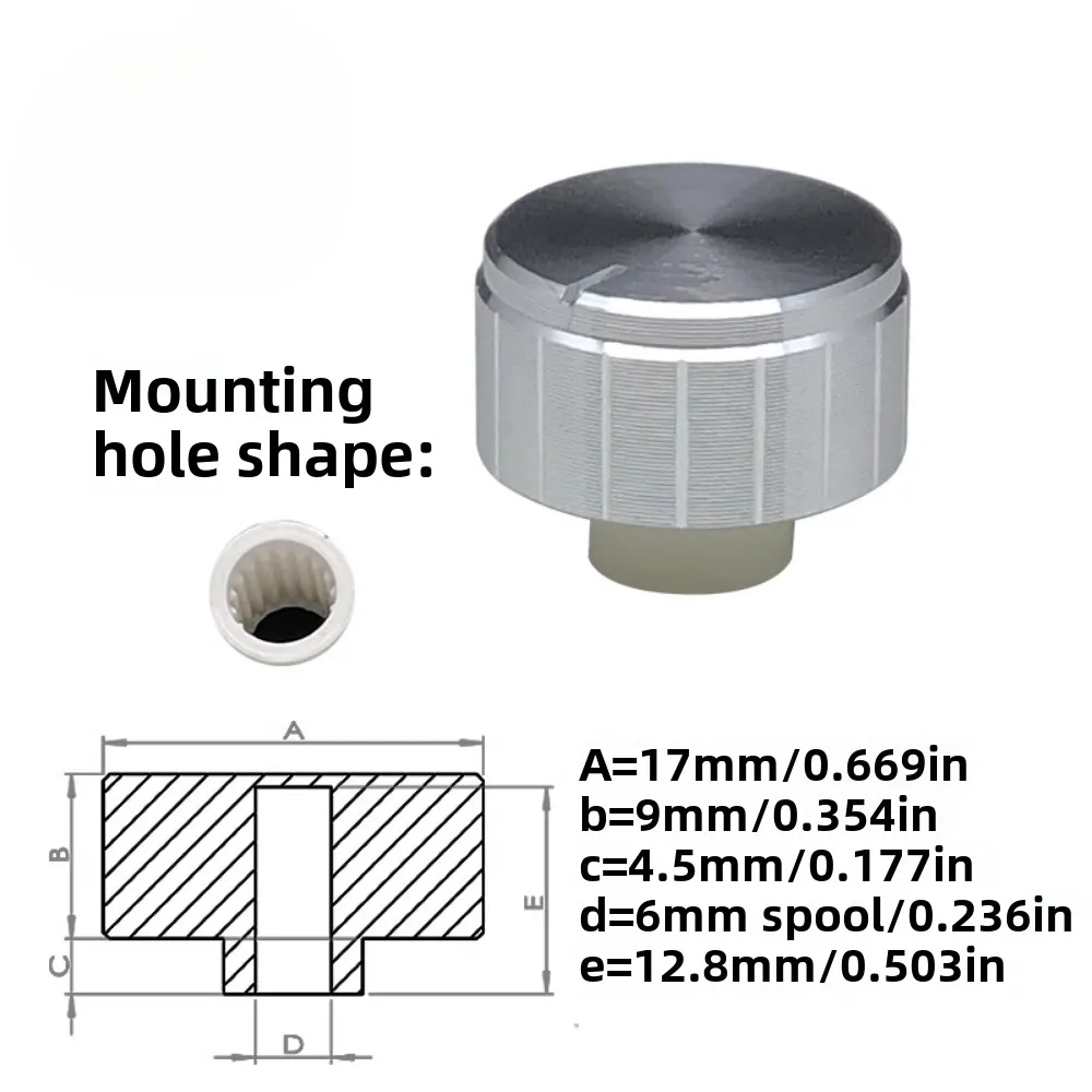 Auto Audio Knop - Volumeregeling Potentiometer Kap voor GM Navigatie DVD/CD - 7P Schakelaar Pin: Donkerbruin