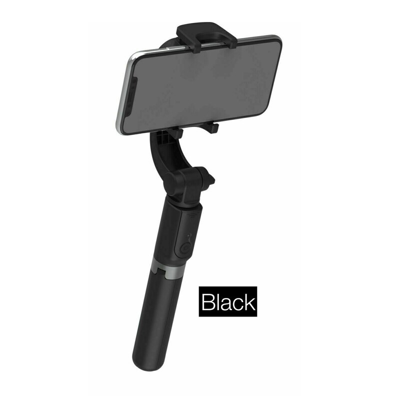 1-Axis Handheld Gimbal Stabilisator Mobiele Telefoon Gyro-Stabilisator Video Statief 360 ° Anti-Shake S-Stick Bluetooth Afstandsbediening: Black