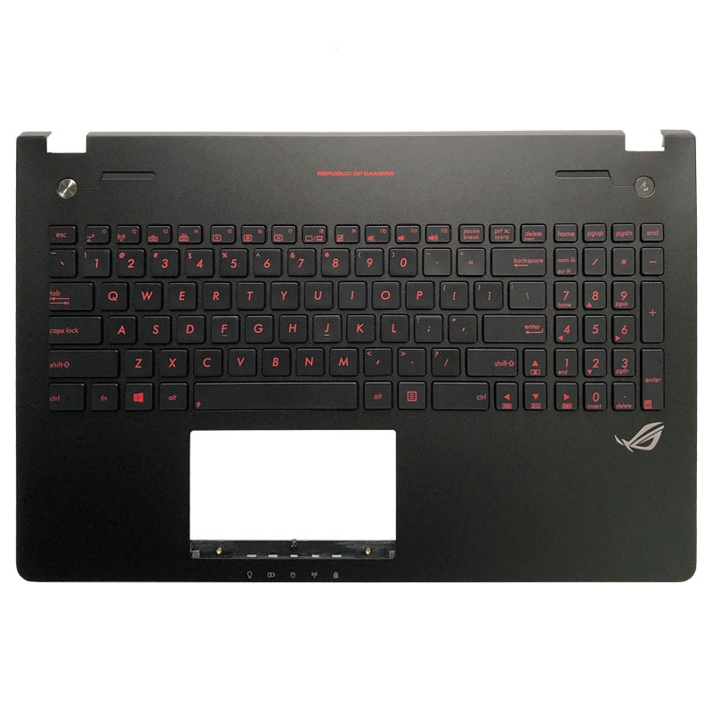 Teclado retroiluminado de ee.uu. para ASUS G56, G56JK, N56JR, G56JR, N56JN, N56JK, Palmrest, cubierta superior, 0knb0-628ar00, AENJ8Q02030