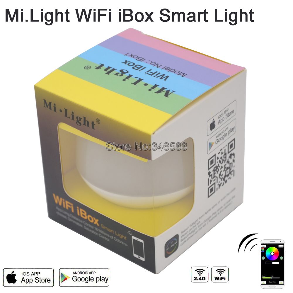 MiLight 4W RGB + CCT Smart WiFi Led Lamp GU10 AC85-265V 2.4G 4-Zone Afstandsbediening/ smartphone APP/Alexa Google Voice Control: 1 WiFi iBox1 Only