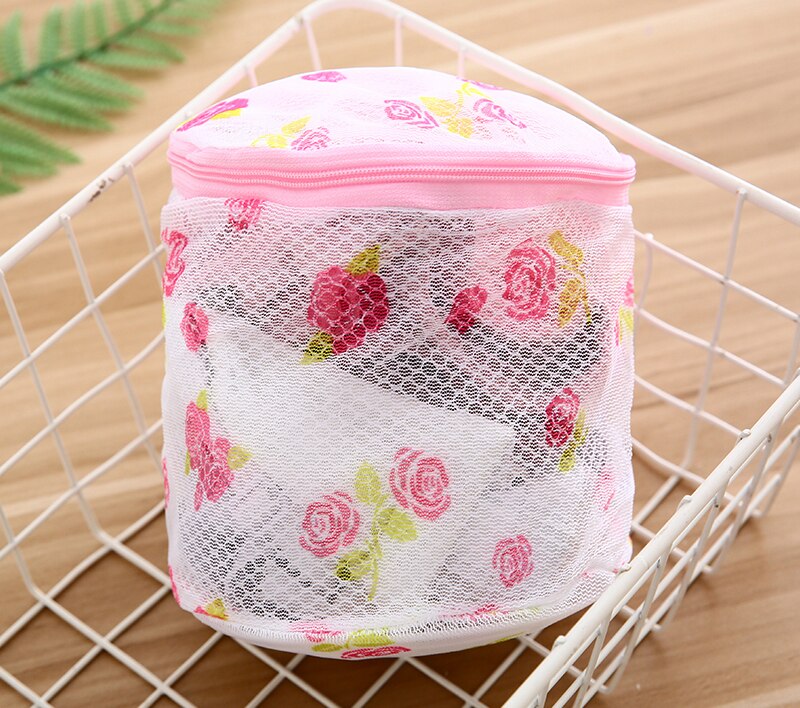Household Protective Laundry Bag Washing Machine Laundry Bag Bra Underwear Washing and Care Bag Fine Mesh Set Laundry Mesh Bag: Rose