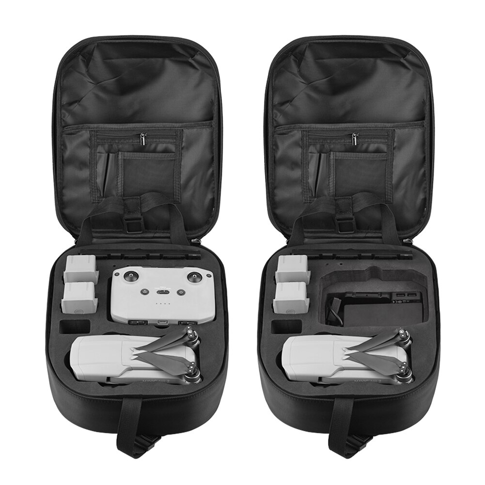 Hard shell rygsæk til dji mavic air 2 dobbelt lynlås vandtæt beskyttende taske bæretaske skuldertasker drone tilbehør