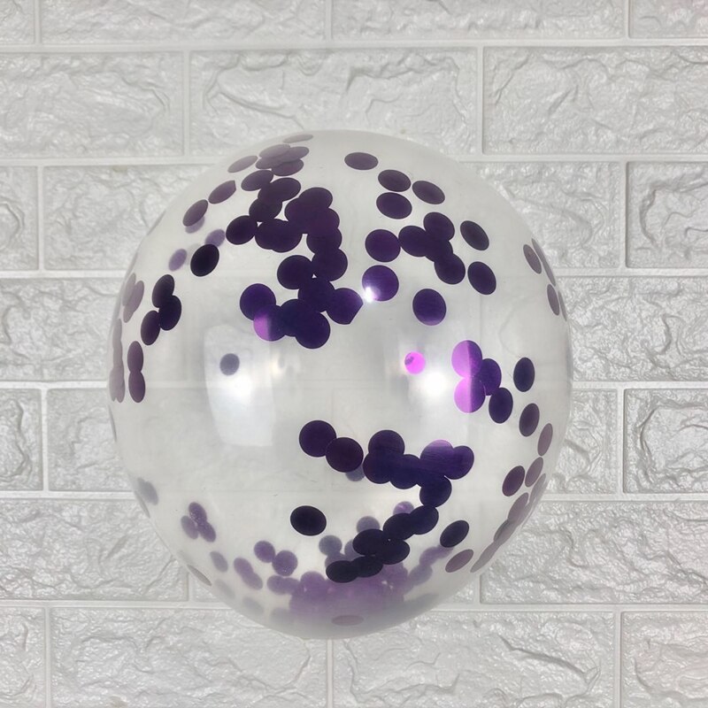 1pcs Purple Sequins Inflatable Toys Traditional Balloon Kids Children Party Flying Toy Outdoors Fun Random Color: m