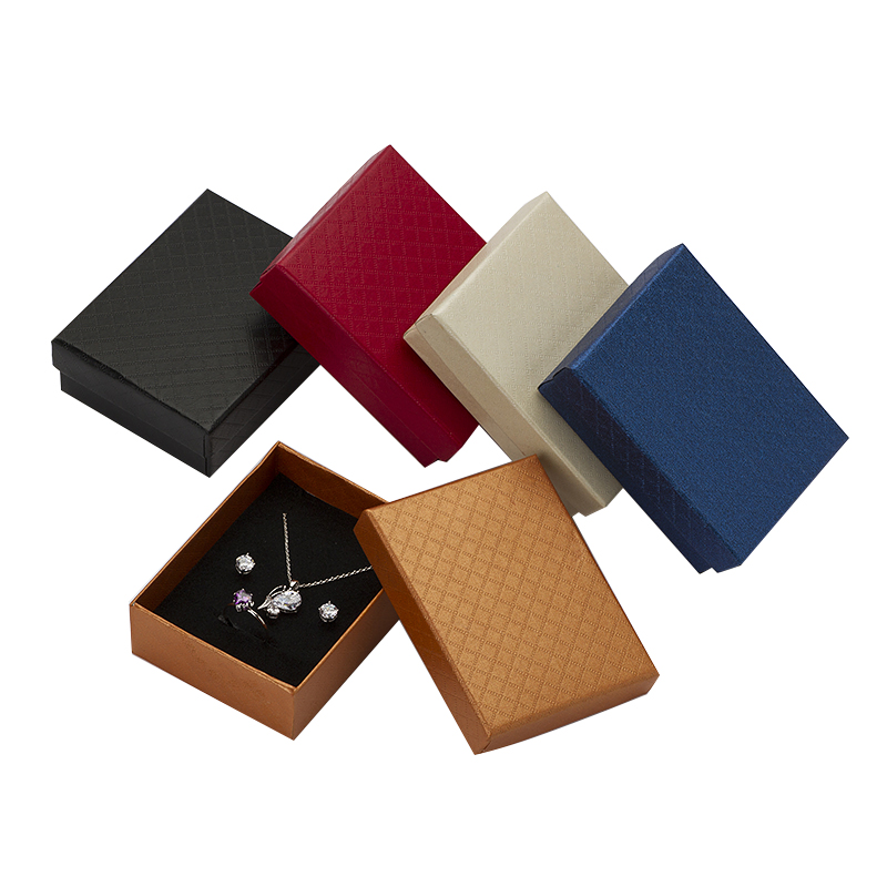 24 stks Sieraden Doos 7*9*3 cm Sieraden Sets Display Box Multi Kleuren Ring Box Ketting Verpakking oorbellen Geschenkdoos Zwart Spons