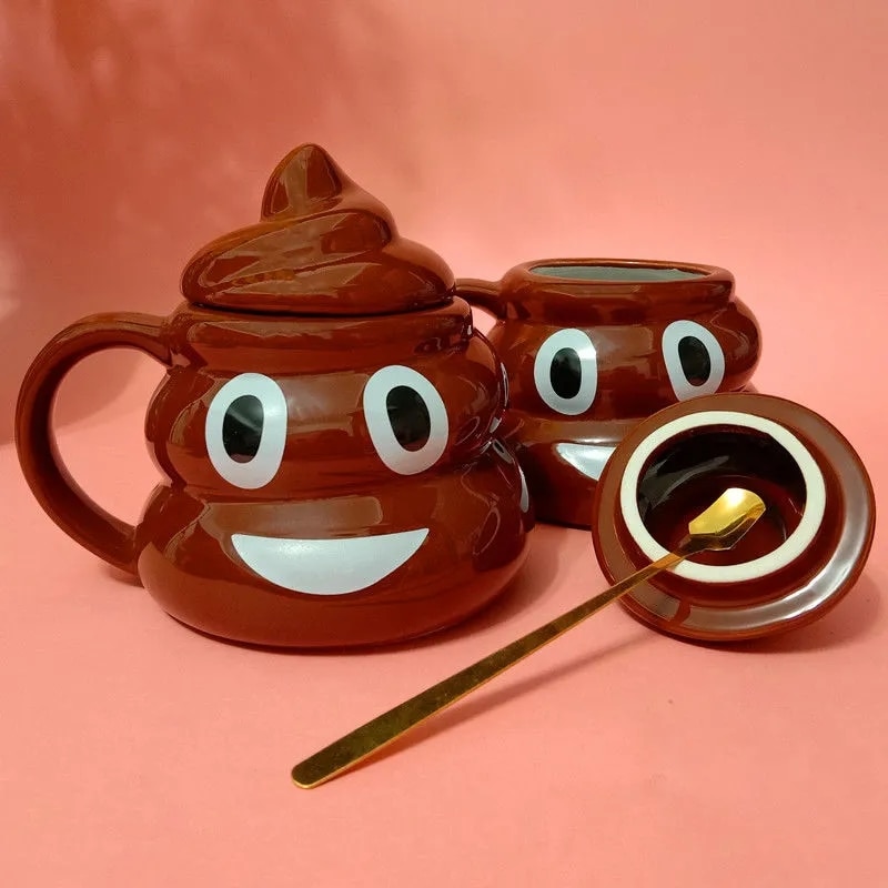Poop Cup Funny Poop Water Cup Poop Mug Ceramic Wonderful Poke Tricky Birthday