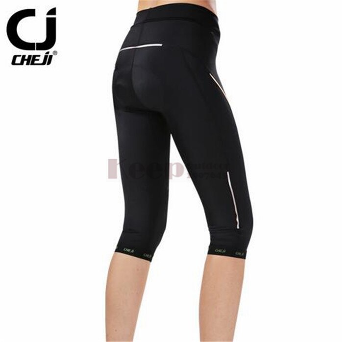 CHEJI Zwarte goede ademende Fietsen Capri Fiets outdoor sport Shorts voor vrouwen