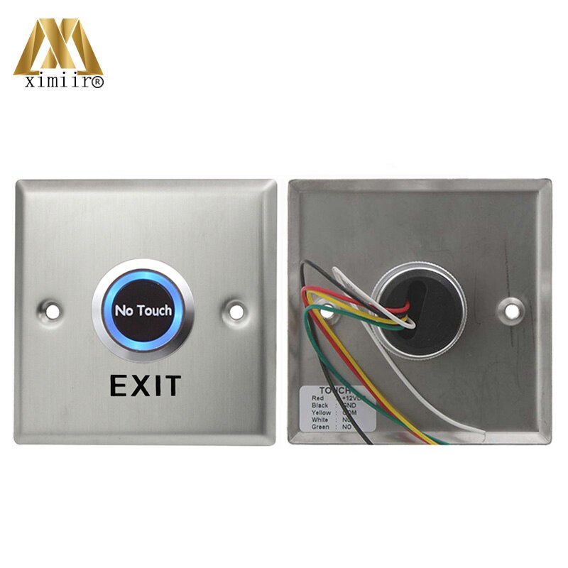 Stainless Steel Infrared No Touch Contactless Door Release Exit Button EI01 Door Sensor Switch LED Indication