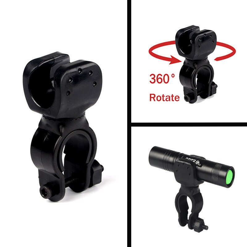 Universal 360 graders led lommelygte clips cykel mount beslag lommelygte clips til cykel cykel front lygte holder