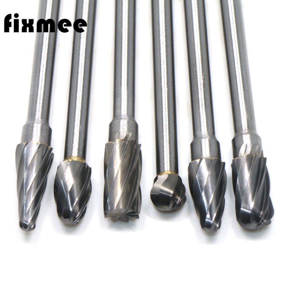 6X10 MM carbure de tungstène gravure aluminium coupe 150mm tige rotative fraise 8 cannelés