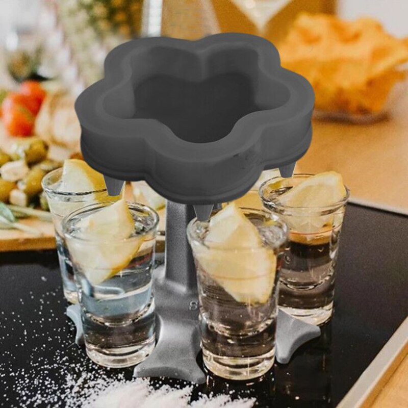 Shot Glass Bar Sets 5 Shot Glasses Dispenser Automatic Wine Dispensing Tool Vodka Whiskey Wineglass Holder Distributor