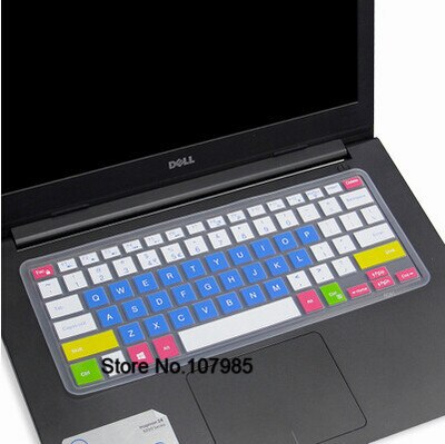 Silicone toetsenbord cover skin Voor DELL XPS 15 XPS15-9550 9560 9570 15MF Pro 5578 7558 7568 7569 7572 15W /WR Vostro 15 5568 7568: Candayblue