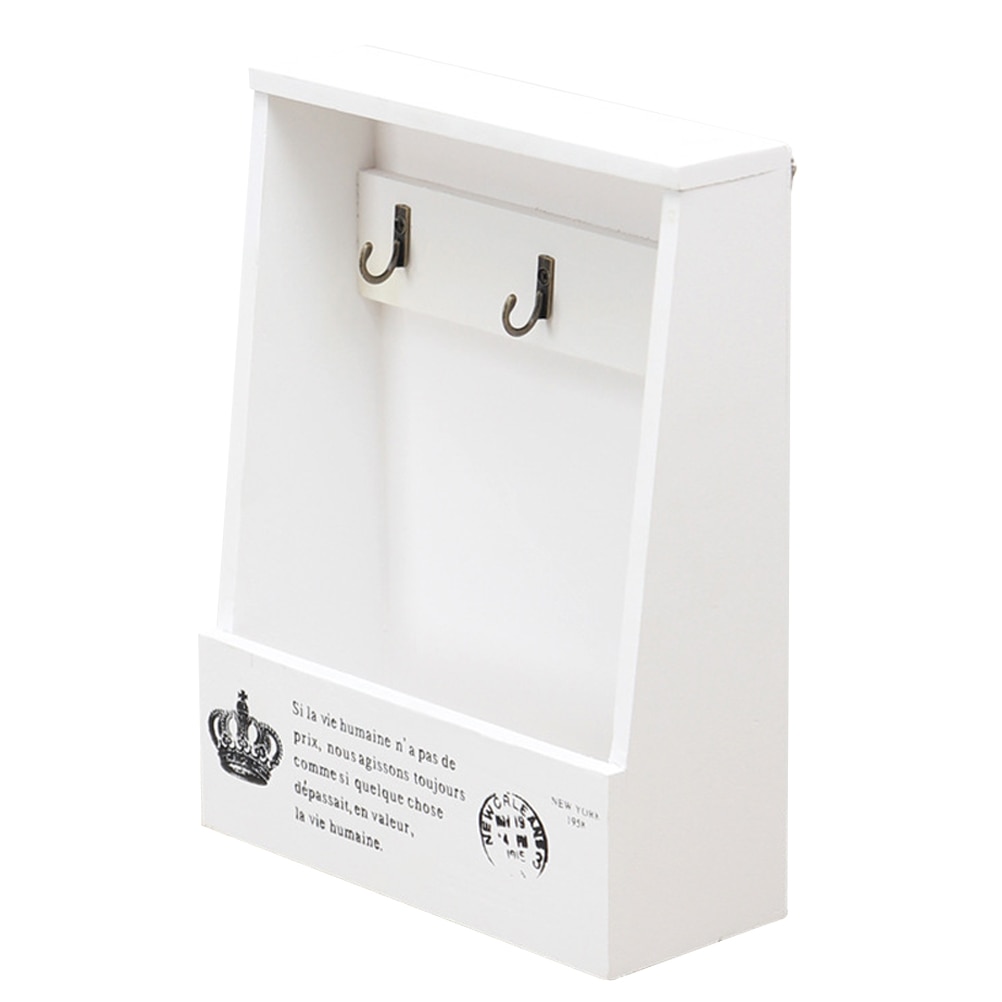 Porta llaves y correo Retro, caja de madera montada en la pared, llavero decorativo montado en la pared, clasificador de bolsillo para entrada de guardabarros de cocina