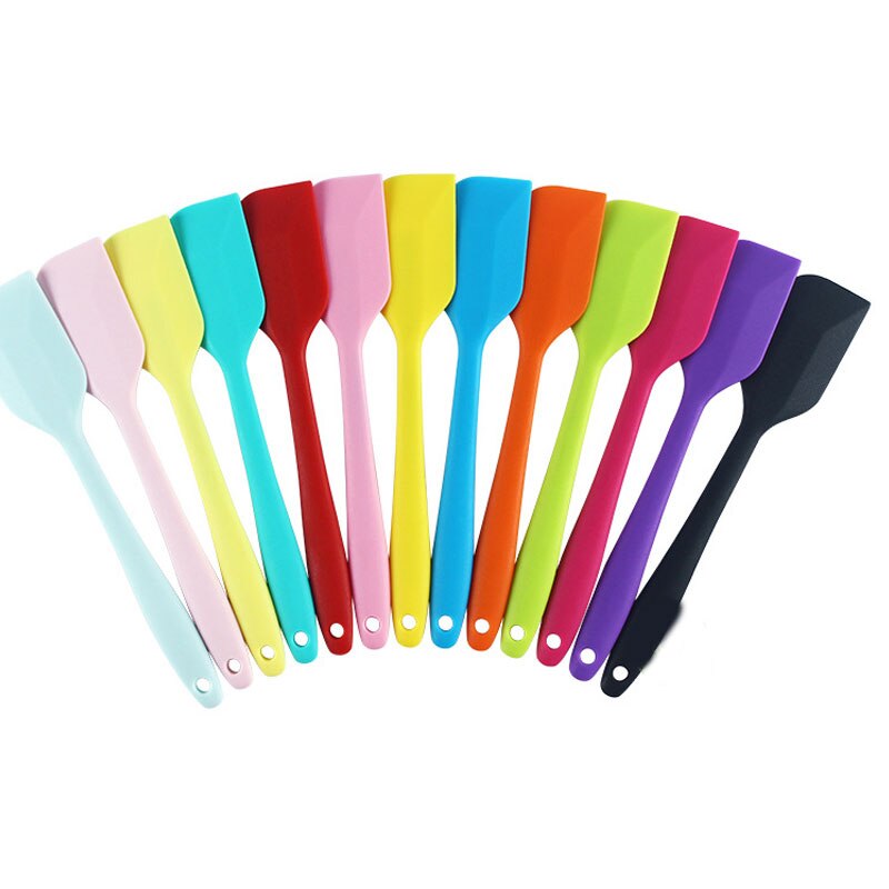 Classic Multicolor Food Grade Non Stick Butter Silicone Spatula Set Cookie Pastry Scraper Cake Baking Spatula Silicone Spatula