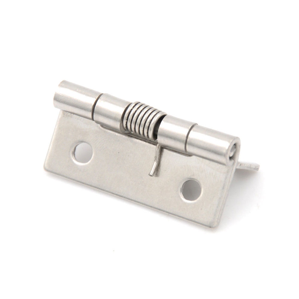 2/6/10pcs 1.5in Stainless Steel Hinge Self-Closing Corner Spring Draw Door Hinge Cabinet Repair Accessories Hardware Supplies