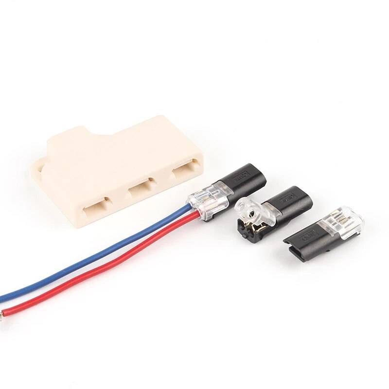 Wire Connector Set Pluggable Spring Scotch Lock 18-24AWG Quick Splice Connector With Splitter Led Light Strip 2P Crimp Terminal