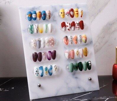 False nail tip art display stand board magnet adsorption aftageligt farvekort, der viser hylde: Lille