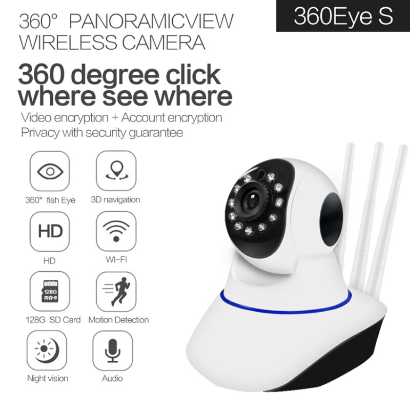 1Pc 720P Smart Wifi Camera Cloud Wireless Ip Camera Intelligent Auto Tracking Van Menselijk Infrarood Night