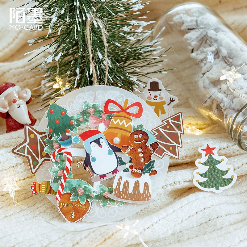 Merry Christmas Series Decorative box Stickers Scrapbooking Stick Label Diary Stationery Album Blessing sticker