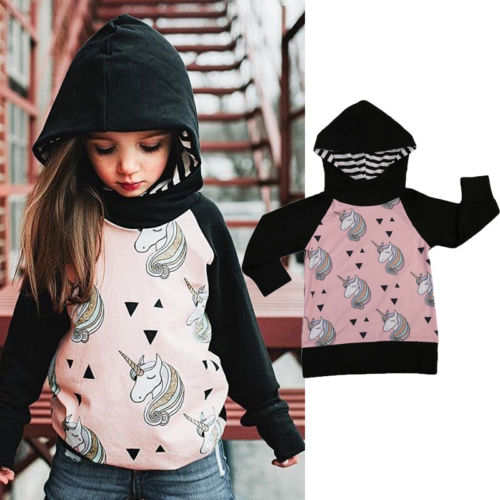 Peuter Infant Eenhoorn Kind Kid Leuke Jongens Meisje Kleding Hooded Sweater Jacket Tops Coat Kinderen Kleding