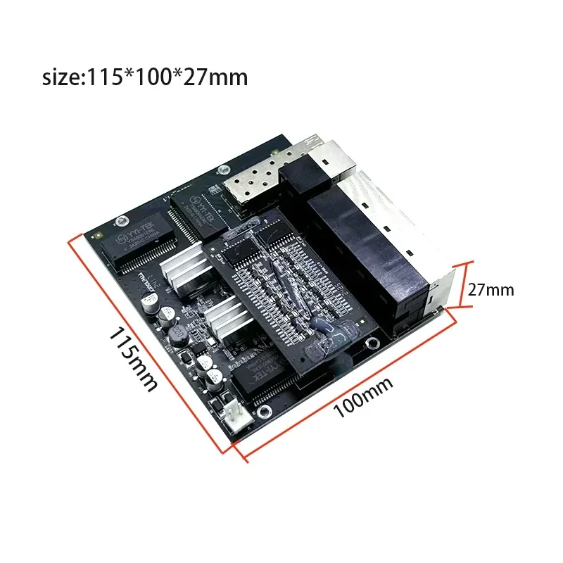 10 porte 10/100/1000M 8 porte 802.3at/af poe in/out 48v con uplink/nvr a 2 porte con modulo switch industriale sfp a 1 porta