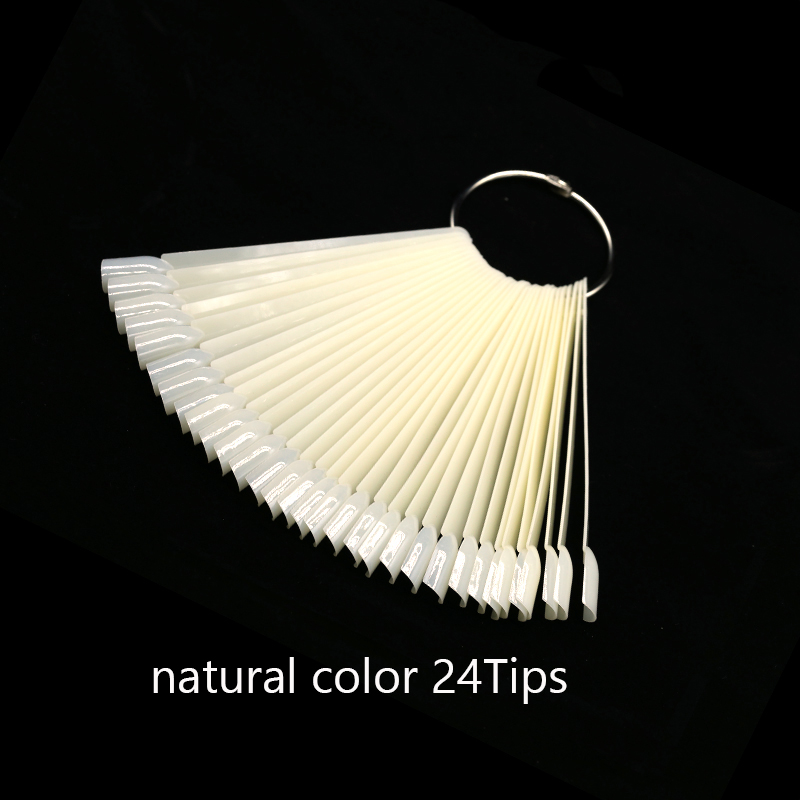 uñas accesorios y herramientas decoracion uñas muestrario uñas uñas postizas Puntas postizas para manicura, accesorios de estilo abanico ovalado para exhibición de uñas artísticas, transparentes, 50 piezas: Verde claro