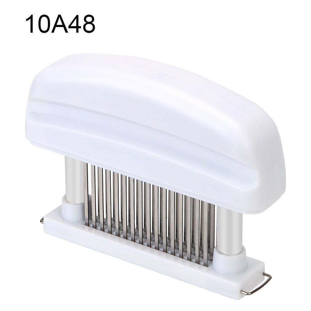 Ablandador de carne de acero inoxidable, 48 cuchillas, herramientas de cocina de aguja, martillo de carne tierna, herramientas de cocina para carne de vaca: 10A48 White