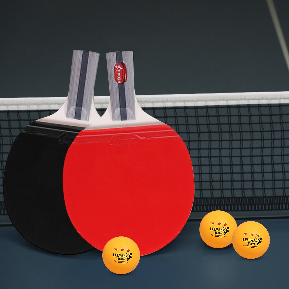 Ping Pong Paddles Table Tennis Rackets 2 Ping Pong Bats Long Short Handle Ping Pong Racket Set
