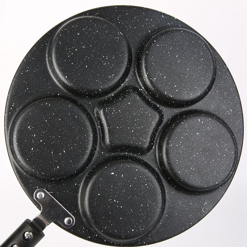 6 Holes Fried Eggs Cooking Frying Pan,Non-Stick Pan Egg Burger Mold Multi-Function Home Poached Egg Pancake Plate