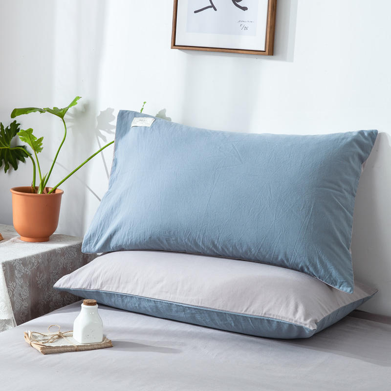 1PC 100% coton jaune taie d'oreiller couverture 48cm * 74cm taie d'oreiller décoratif literie chambre à coucher usage domestique différentes couleurs des deux côtés: qianlanqianhui