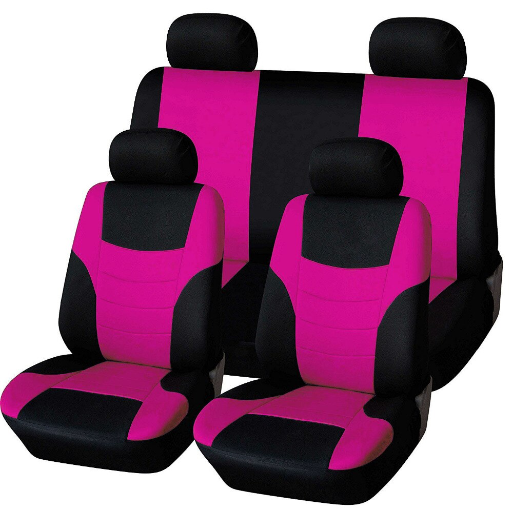 Bilbarnstol heltäckande universaltillbehör styling röd blå gul orange grön rosa röd för vw polo golf peugeot 206 lada: Rosoröd