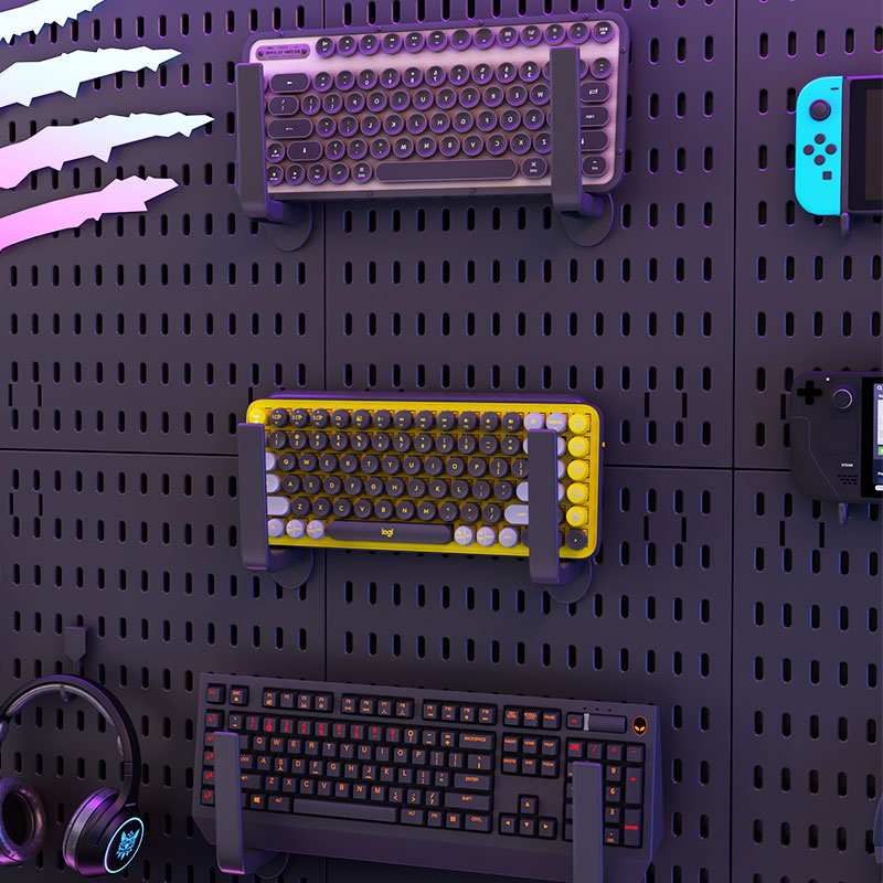 kitchen Storage Rack Organizer Pegboard Accessories No Punching Pegboard Wall Organizer Panel Shelves For Gamer Room,bathroom