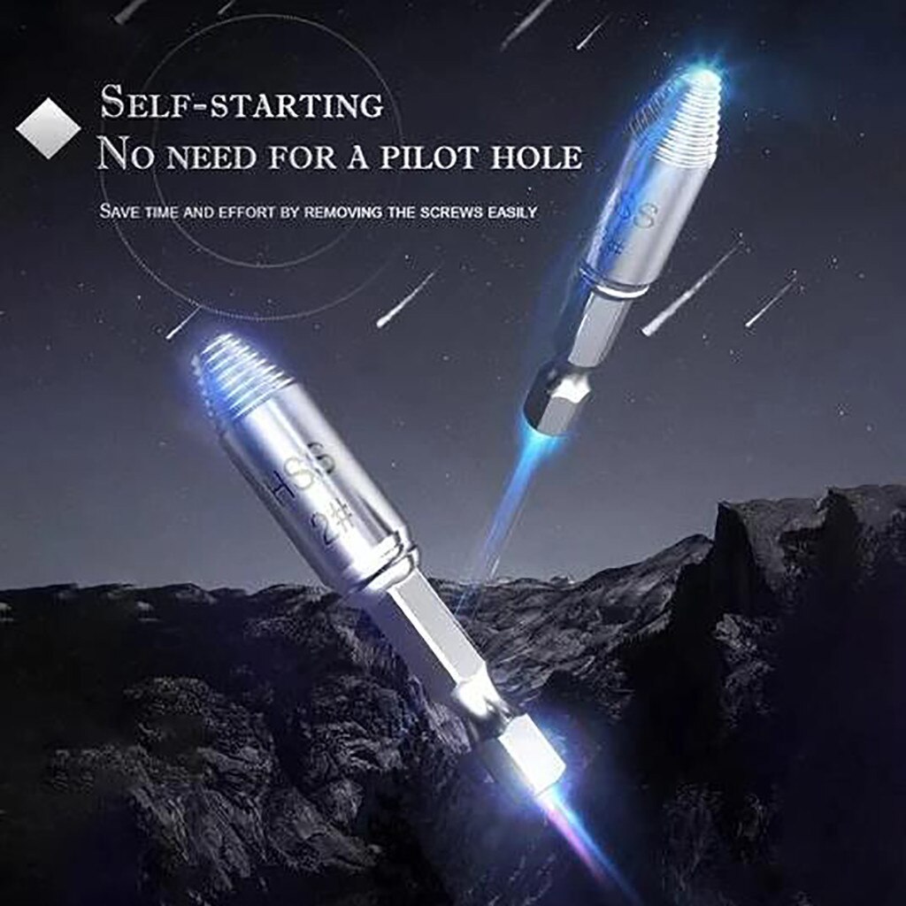 5Pcs Broken Bolt Remover Tool Damaged Screw Extractor Speed Out Drill Bits Set Screwdriver Bit Set Screw Extractor