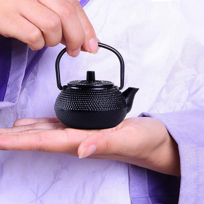 -50ml japansk stil støbejern kedel tekande kommer + si tekande