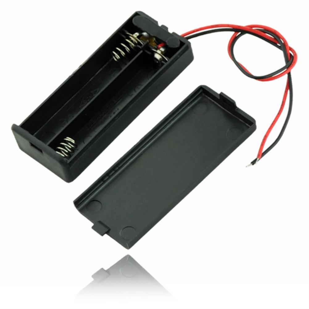 Plastic Aa/Aaa Batterij Opslag Houder Box Case + Wire Kabel Voor 2/3/4x Aaa 2/3/4x Aa Oplaadbare Batterijen: 2x AAA Box