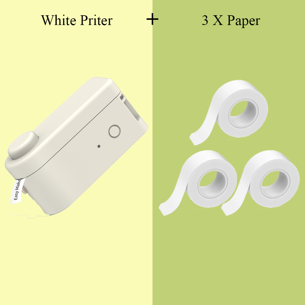 MAKEID Label Maker Portable Mini Pocket Printer Thermal Label Printing Machine Wireless BT Connection Inkless Printing Sticker: W-3 Paper