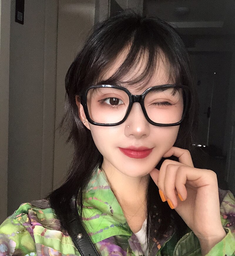 Q2021 briller gjennomsiktig innfatning merke brillerammer optikk briller klar linse kvinner menn kvinne  uv400