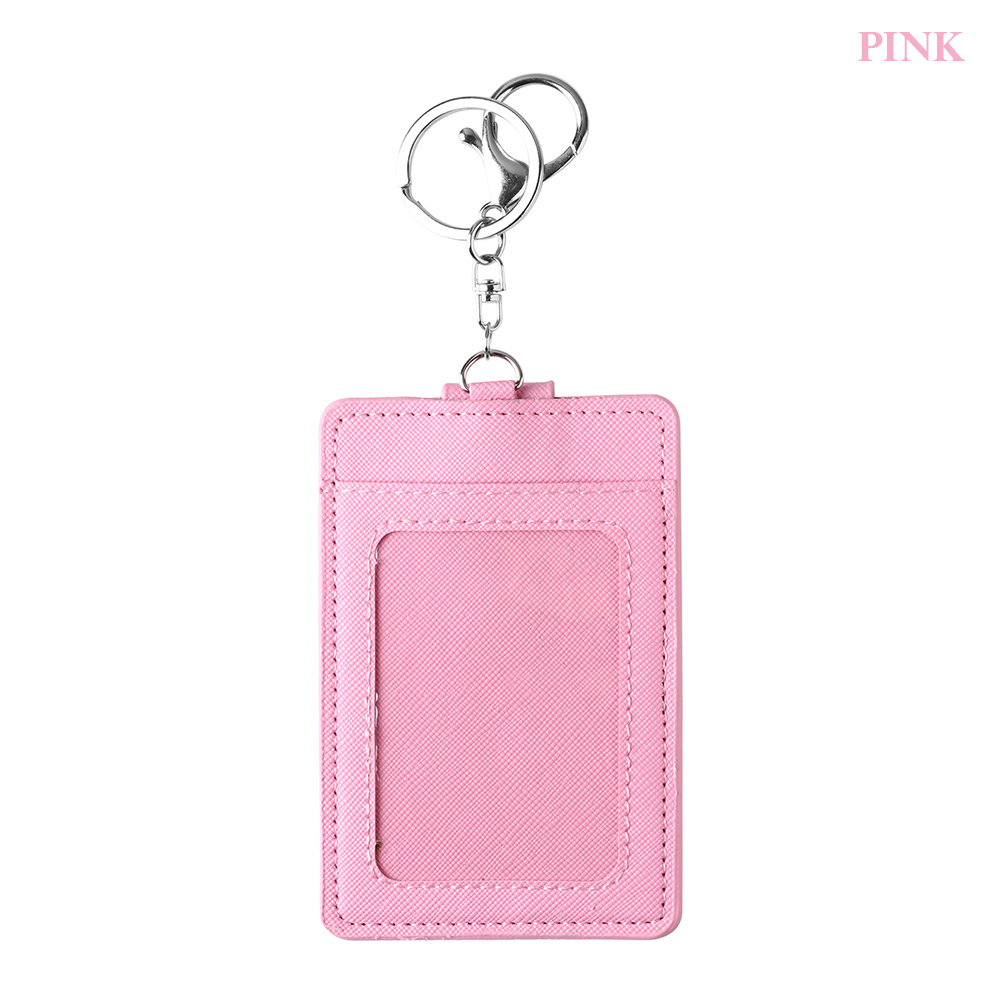 2019 nuovo unisex Portatile della Carta di IDENTIFICAZIONE di Credito Del Supporto di autobus Carte di Copertura Distintivo Caso Ufficio Lavoro Keychain Portachiavi Strumento di Protezione Borsette: rosa