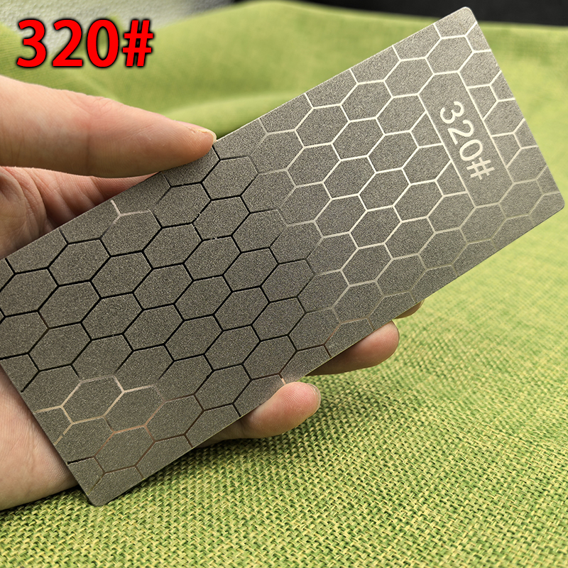 Piedra de afilar de diamante en forma de panal para cocina, esmeril de un solo lado, tipo panal, herramientas de afilado de tijera Manual para el hogar, 1 ud.: plum