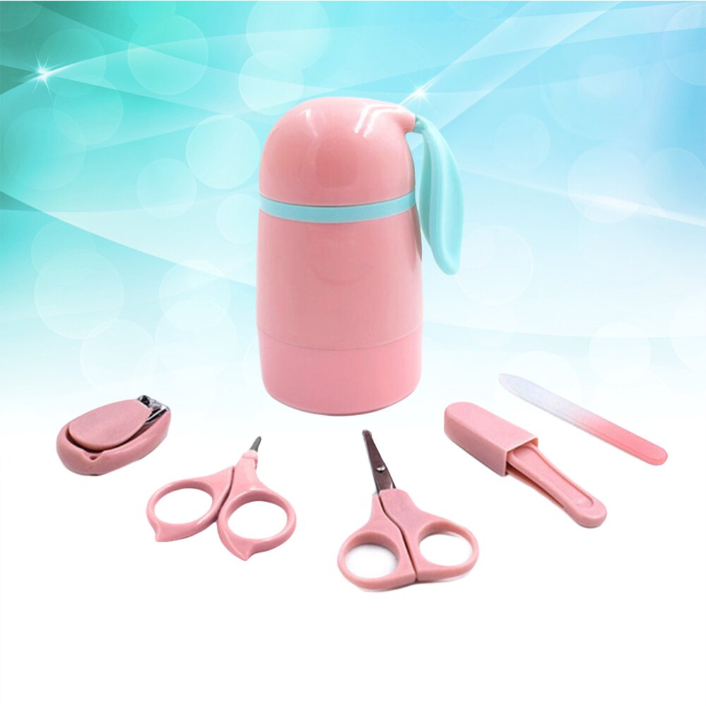 5 pièces coupe-ongles en acier inoxydable ABS mignon ciseaux à ongles pour bébés bébés enfants: Pink