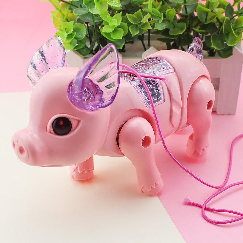 Electric Music Walking Pig Toys LED Light Glow Electronic Pets Lantern Toy Children Kids Baby Girl Boy Educational Toys
