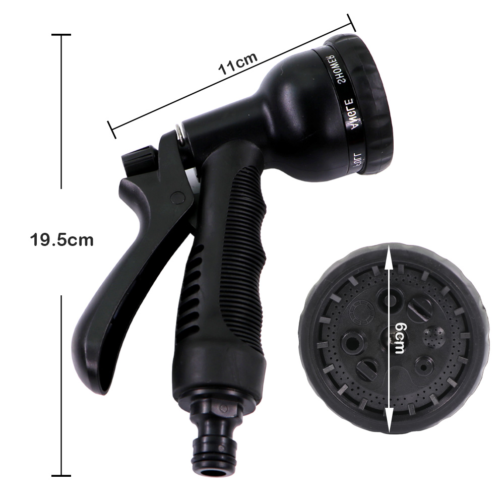Multifunktion ale Spritzpistole schwarz Hochdruck Garten Sprinkler Garten Bewässerung Spritzpistole Garten im Freien Bewässerung Blume Haustier Bad