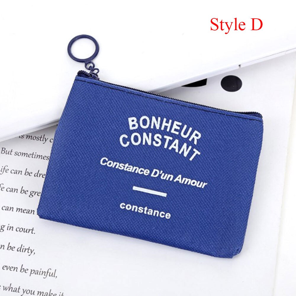 1 PC unisexe toile sac à main carte clé Mini sac à main sac en toile petit Zipper porte-monnaie porte-carte petit sac Mini portefeuille