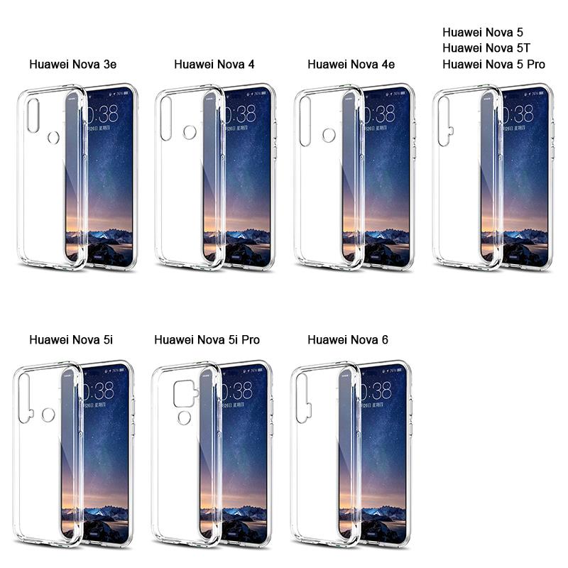 ultra Sottile Trasparente Trasparente Caso Molle di TPU per Huawei Nova 6 5T 5 5i pro 4 4e 3e Caso copertura Della Cassa del telefono