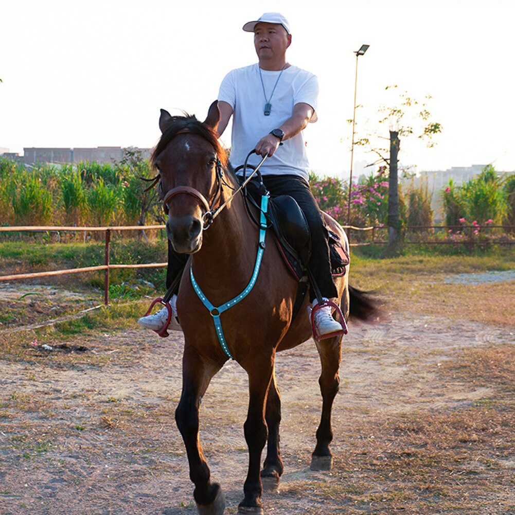 Førte ridning udstyr justerbart sele bælte farverig belysning hest ledede brystbælter udendørs sport ridning forsyninger