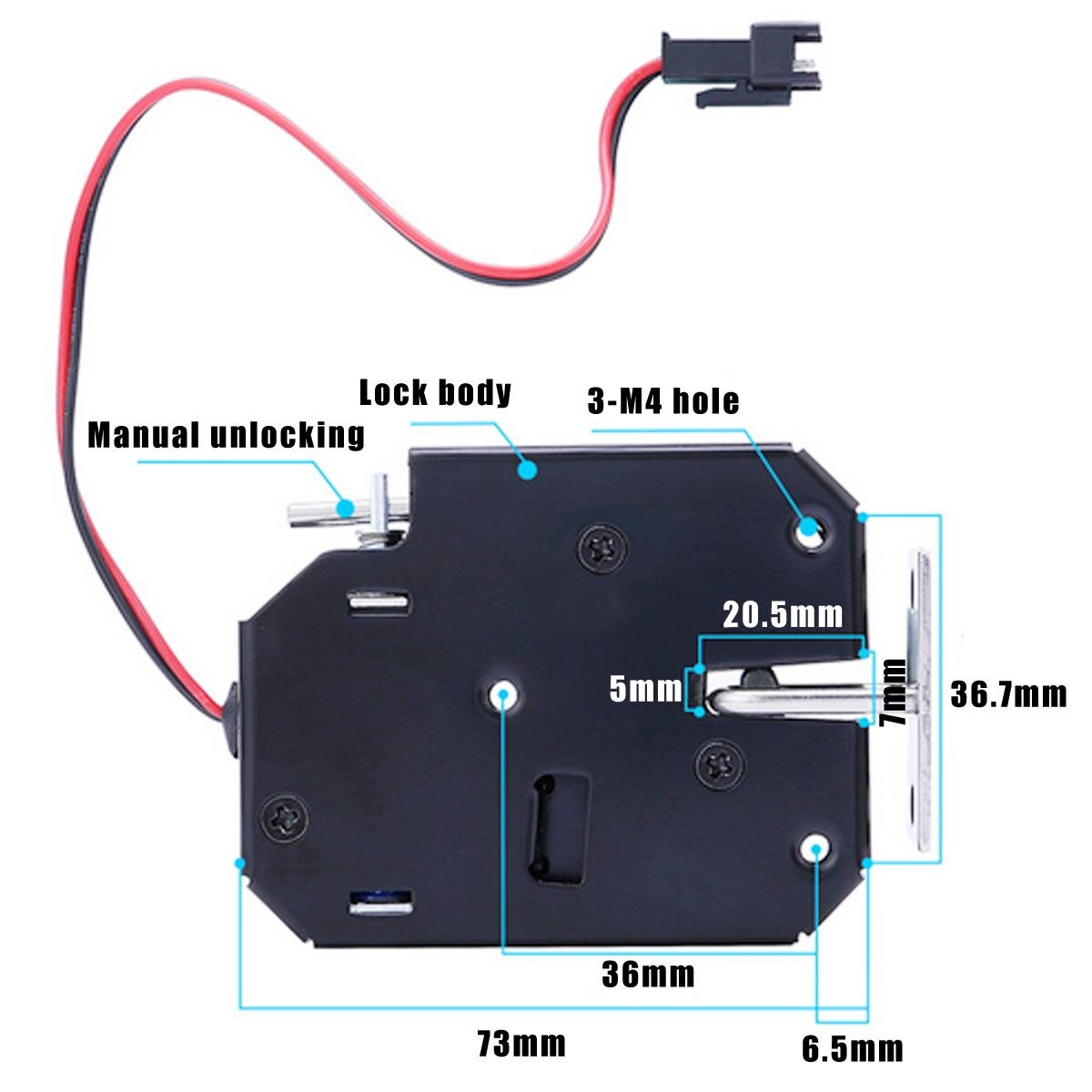 12V 2A Elektrische Magnetisch Slot 150Kg/330lb Fail Veilig Houdkracht Elektromagnetische Deur Toegangscontrole Systeem Kast dozen