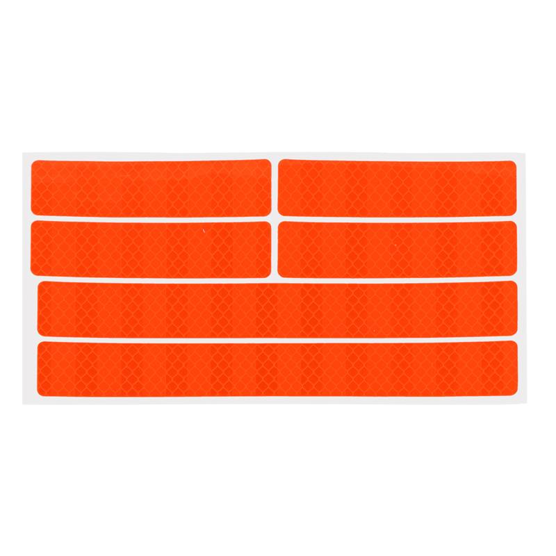 1 Sheet Reflective Sticker Fluorescent Orange Bike Sticker Decorative Sticker Bicycle Sticker For Outdoor Night: Picture 2