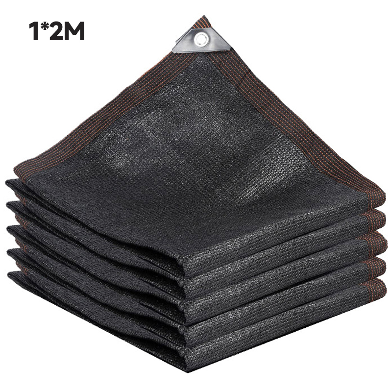 Zwarte Schaduwdoek 95% Zonwering – 3x8 M, HDPE, Weerbestendig, Met Oogringen, Voor Tuin, Balkon, Kas En Vijver