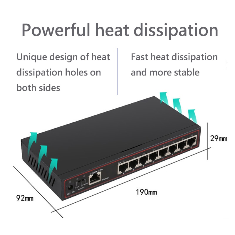8-port 100/1000M Gigabit Switch Lan Splitter RJ45 Hub 8+1Port 1G Vlan gigabit ethernet switch LAN Ethernet Fast Full Half duplex