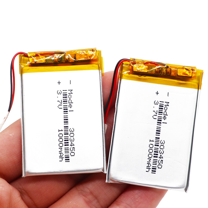 3.7V 1000mAh 303450 Lithium Battery 3.7 Volt Li-polymer Lipo Bateria For Remote Control Headphone Mini Camera LED Light